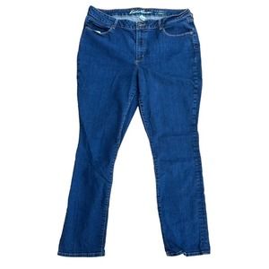 Eddie Bauer Curvy Straight Jeans, Size 18
